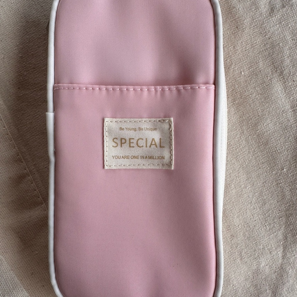 Pink Travel Makeup Organizer Case Cosmetic Bag Zipper Pouch Storage